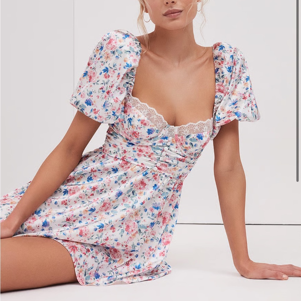 FOR LOVE & LEMONS Victoria’s Secret Juliet Puff Sleeve Mini Dress